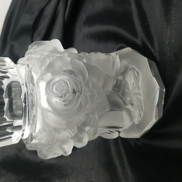 Bohemian Czech Schevogt Ingrid Roses Crystal Vase - Picture 10 of 16